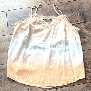 Velvet Heart Cream/melon Frayed Camisole